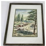 Coughlan Garnet Ghost Town Montana Watercolor
