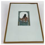Hand Tinted Etching Mermaid