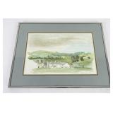 Machynlleth Powys Watercolor Painting