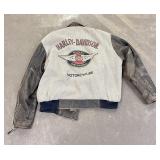 Wool and Leather Harley Davidson Motorcycle Jacket