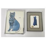 Pair of Andy Warhol Blue Cat Prints Sam