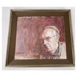 Thomas Rathmell Self Portrait Oil on Canvas