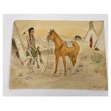 Shorty Shope Indian Watercolor Painting