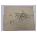 Shorty Shope Cowboy Artist Pencil Drawing