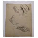 Shorty Shope Cowboy Artist Pencil Drawing