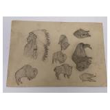 Shorty Shope Cowboy Artist Pencil Drawing