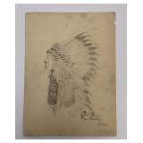 Shorty Shope Cowboy Artist Pencil Drawing