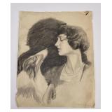 Shorty Shope Cowboy Artist Pencil Drawing