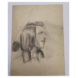 Shorty Shope Cowboy Artist Pencil Drawing