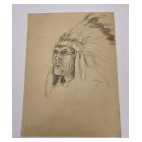 Shorty Shope Cowboy Artist Pencil Drawing