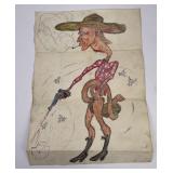 Shorty Shope Cowboy Watercolor Painting