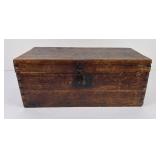 Antique Dovetailed Wood Trunk
