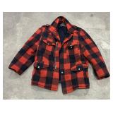 Vintage Pennys Towncraft Red Mackinaw Wool Jacket
