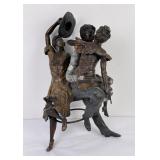 J.R. Eason Montana Indian Woman Bronze