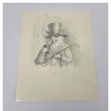 Anthony Barham Master Fox of the Hunt Drawing