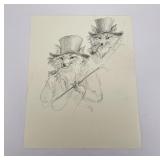 Anthony Barham Master Fox of the Hunt Drawing