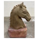Sandstone Carving Horsehead Montana Indian Artist