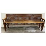 Stunning Antique Wood Chinese Carved Bench