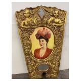 Antique European Wood Carousel Mirror Panel