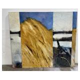 Huge Mid Century Abstract Oil on Canvas Painting