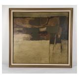John Wright Oil on Board Painting Abstract
