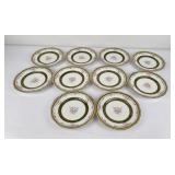 Set of 10 Haviland Limoges 9" Painted Plates