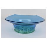 Don Shepard Blenko Glass Big Sky Blue Bowl