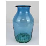 Don Shepard Blenko Glass Big Sky Blue Vase
