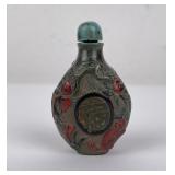 Antique Chinese Carved Glass Snuff Bottle