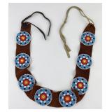 Montana Blackfoot Indian Beaded Rosette Belt