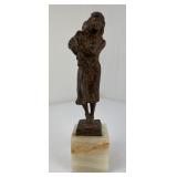 Mitch Billis Montana Indian Woman and Child Bronze