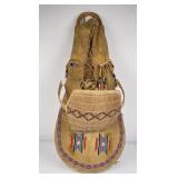 Mid 20th Century Indian Beaded Baby Cradleboard
