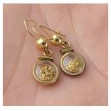 Pair of Alaskan Gold Miner Nugget Earrings
