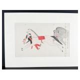 Plains Native American Indian Ledger Drawing