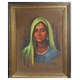 Harley Brown Indian Princess Pastel Drawing
