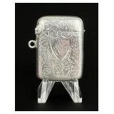 Edwardian Sterling Match Safe Vesta Case