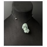 Chinese Carved Jade Jadeite Pixiu Necklace