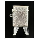 Edwardian Sterling Match Safe Vesta Case