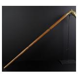 Brass and Wood Folding Travel Walking Stick Cane