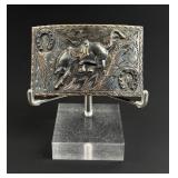 Sterling Silver Cowboy Bucking Bronco Belt Buckle