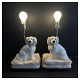 Staffordshire King Charles Spaniel Dog Lamps