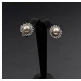 Concho Style Sterling Silver Earrings