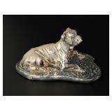 Sterling Silver Zanfeld Lying Boxer Dog Figurine