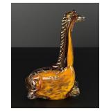 Murano Amber Glass Giraffe