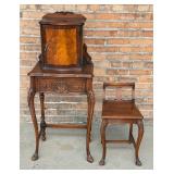 French Mahogany Candlestick Telephone Table