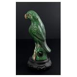 Chinese Export Sancai Pottery Parrot Censer