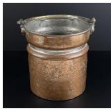 Islamic Ottoman Hammered Copper Ash Bucket