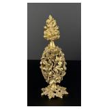 Stylebuilt Ornate Ormolu Floral Perfume Bottle