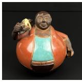 Signed Peruvian Chulucanas Clay Sculpture