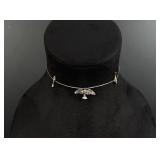 Navajo Sterling Silver Bird Choker Necklace